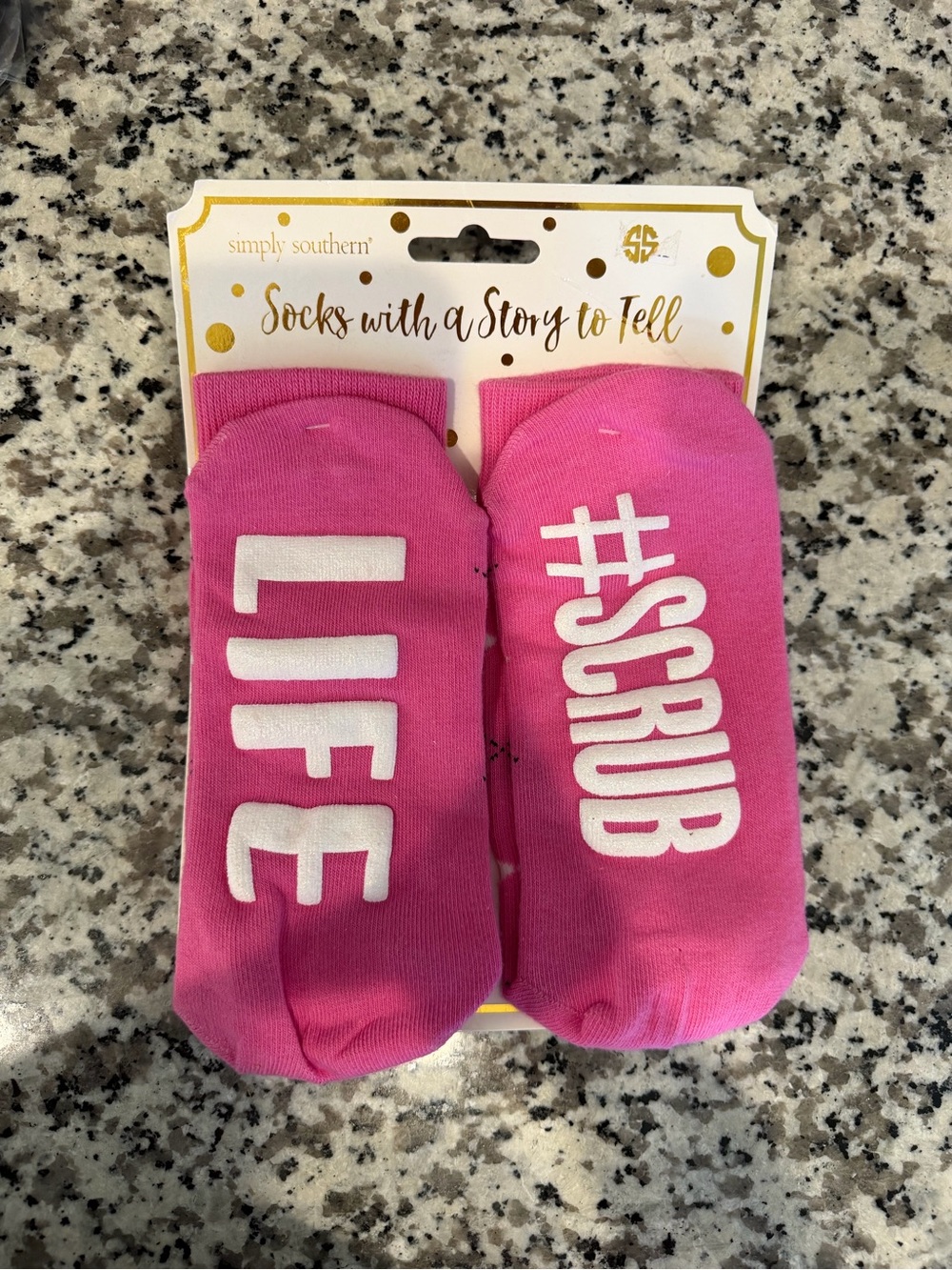 Simply Southern Pink #SCRUB & LIFE Crew Socks